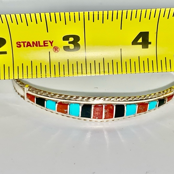 Zuni Inlay Cuff Bracelet! - Picture 8 of 11
